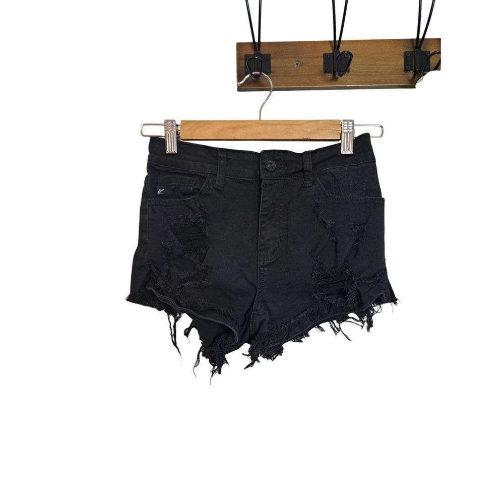 Kancan Women's Black Distressed Shorts Size W 26